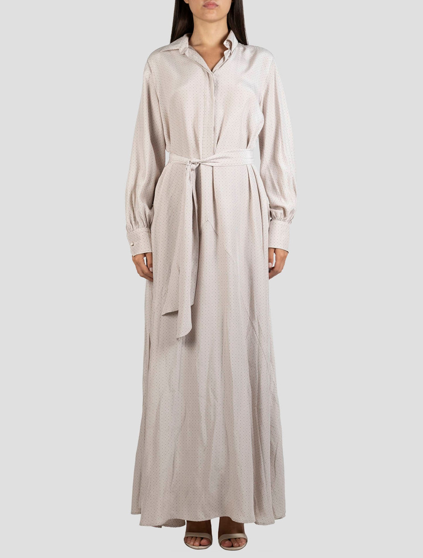 Kiton Beige Silk Dress