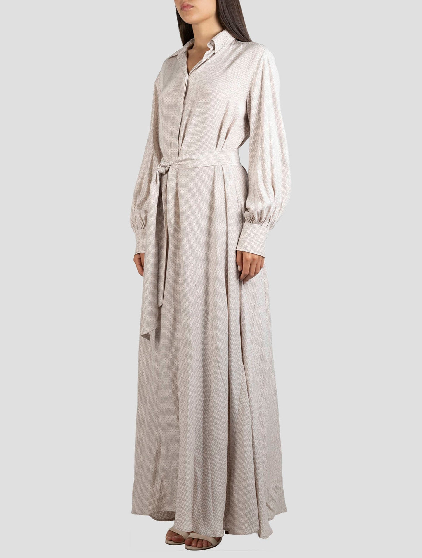 Kiton Beige Silk Dress