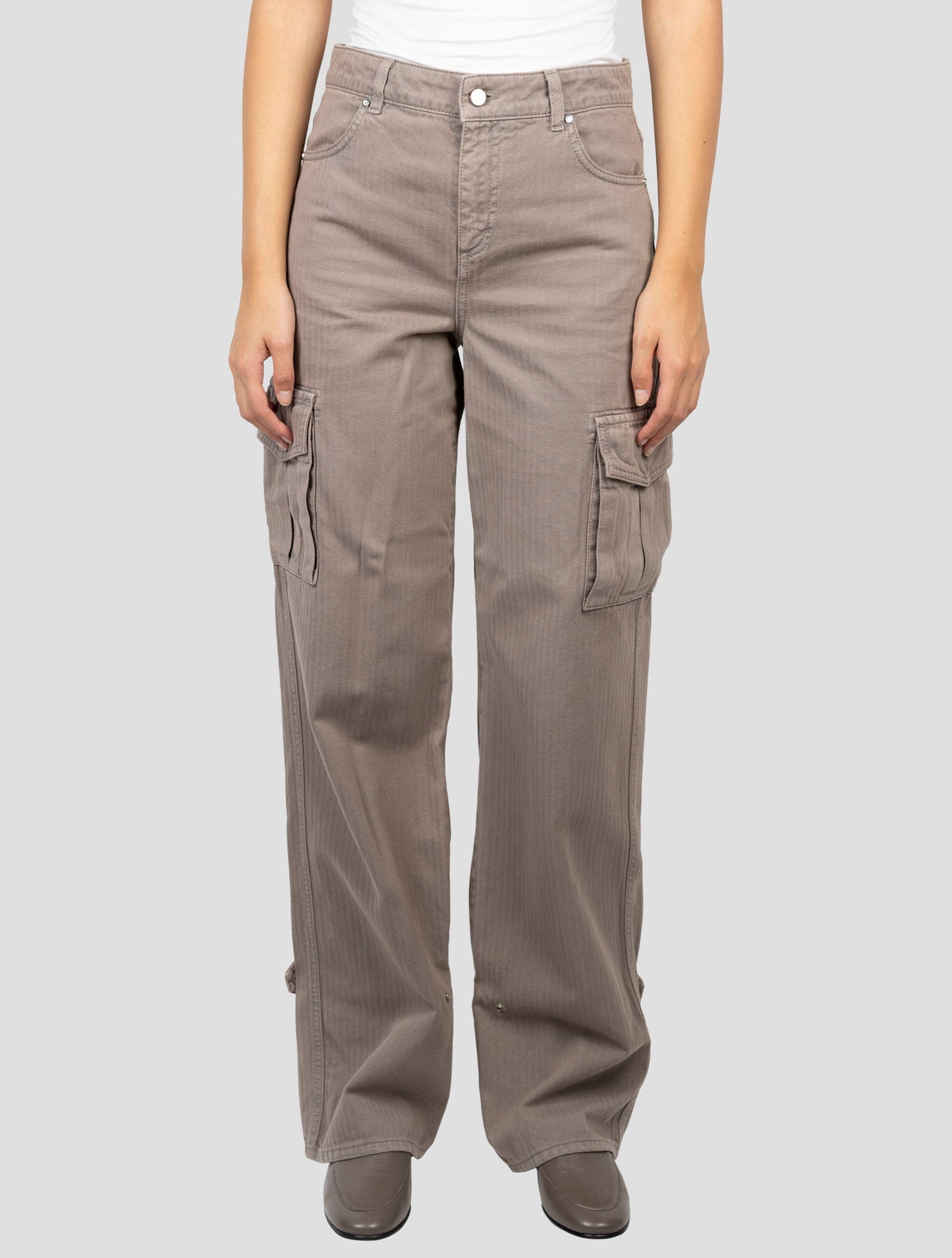 Kiton Taupe Cotton Cargo Pants
