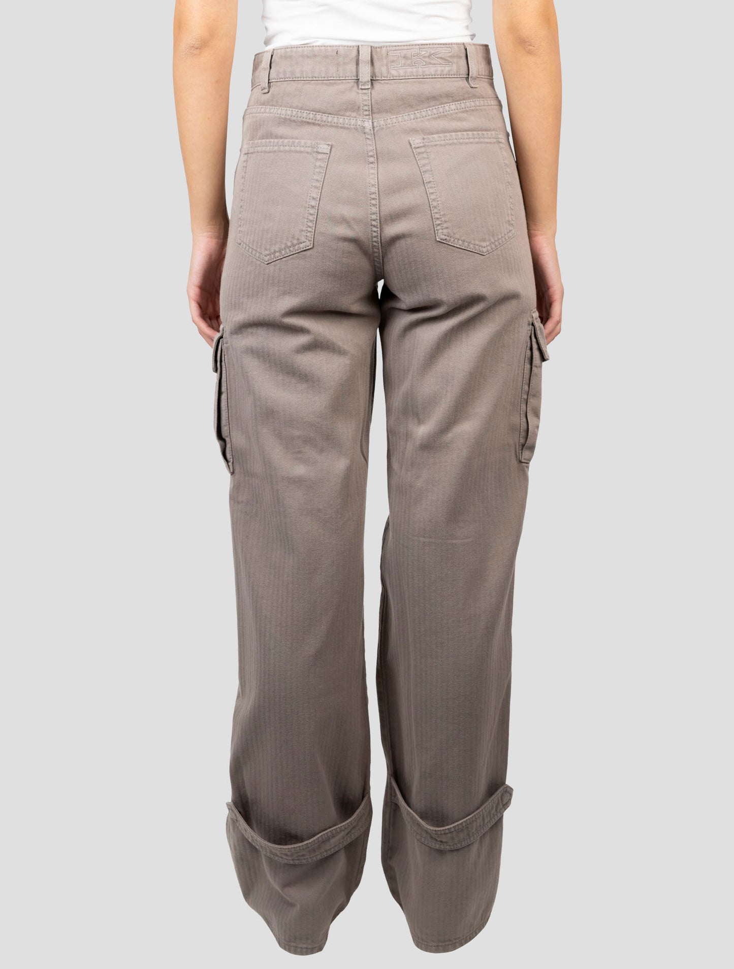 Kiton Taupe Cotton Cargo Pants