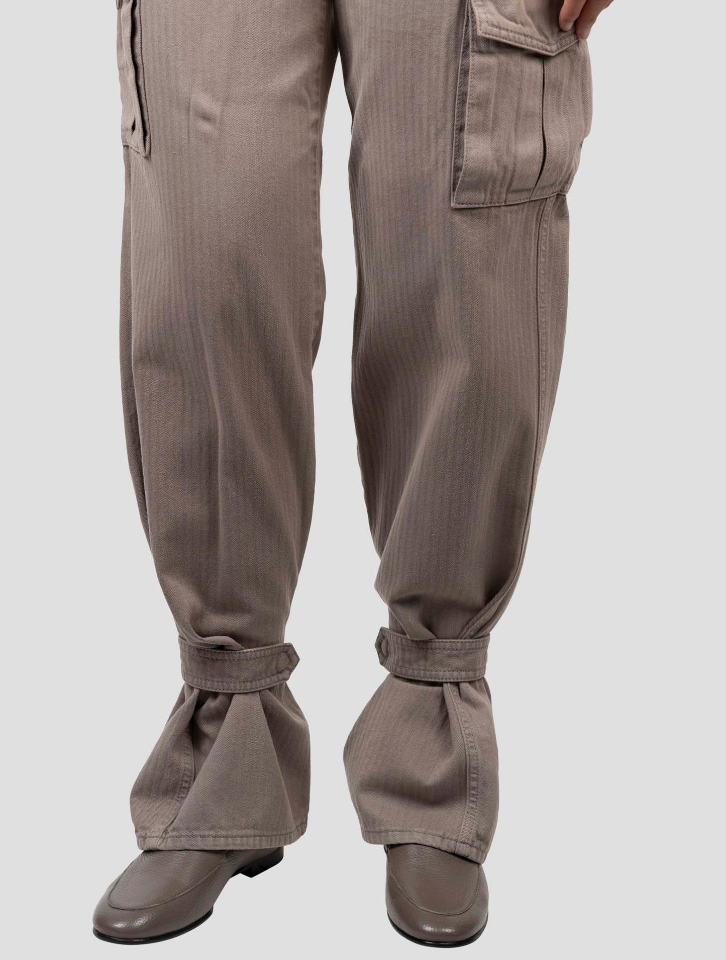 Kiton Taupe Cotton Cargo Pants