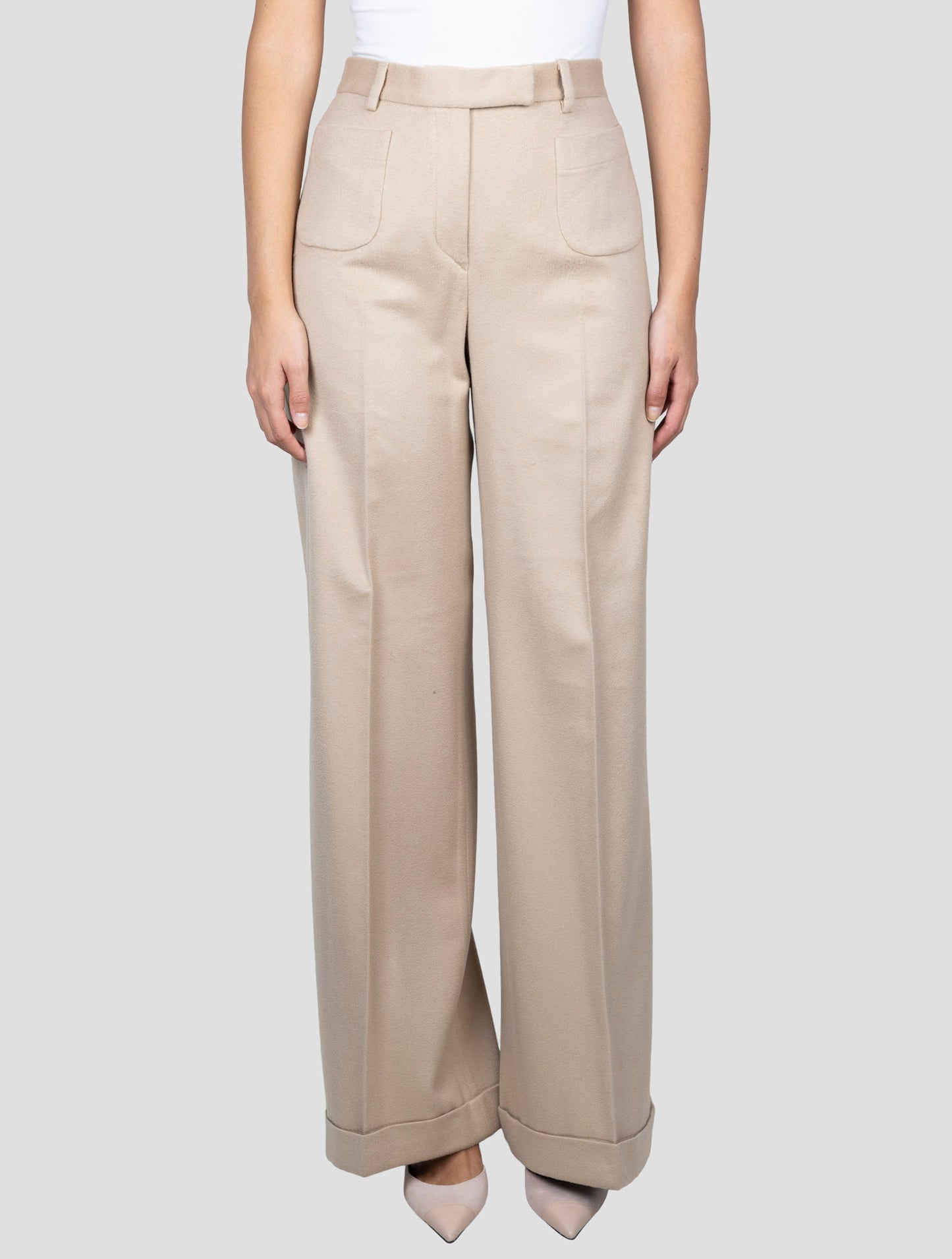 Kiton Beige Cashmere Pants