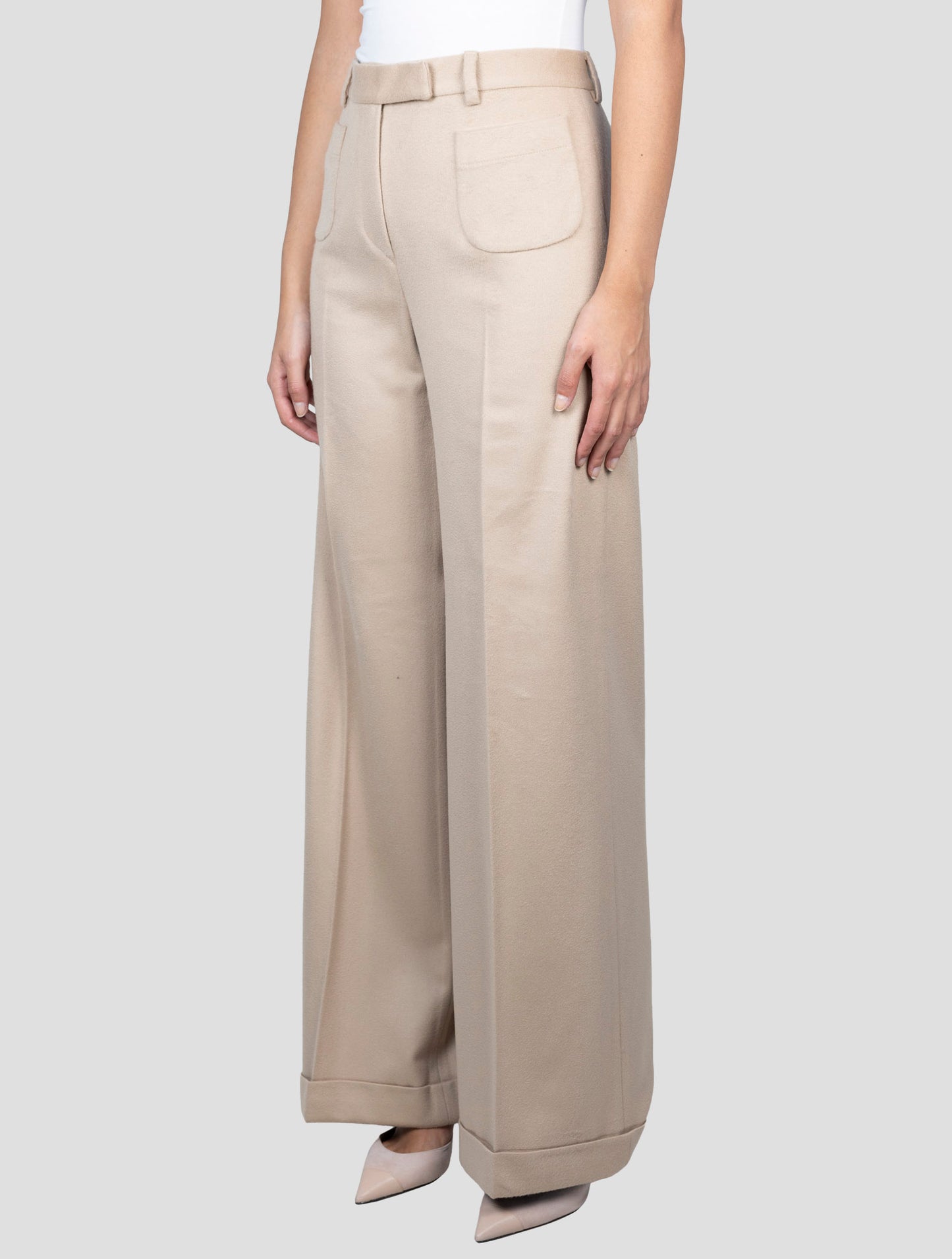 Kiton Beige Cashmere Pants