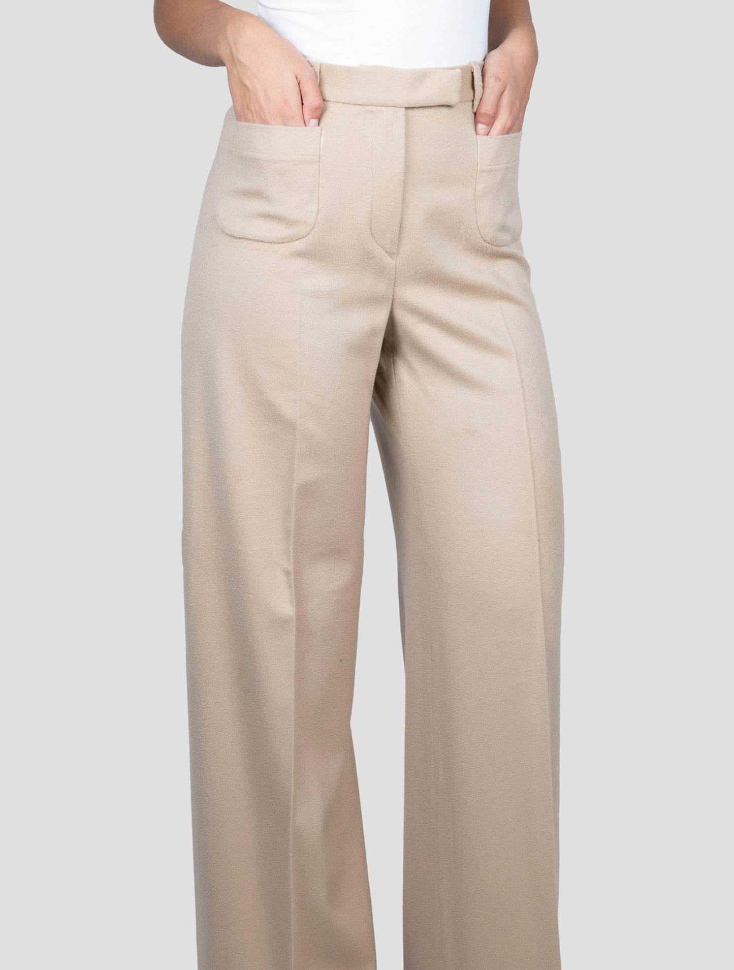 Kiton Beige Cashmere Pants