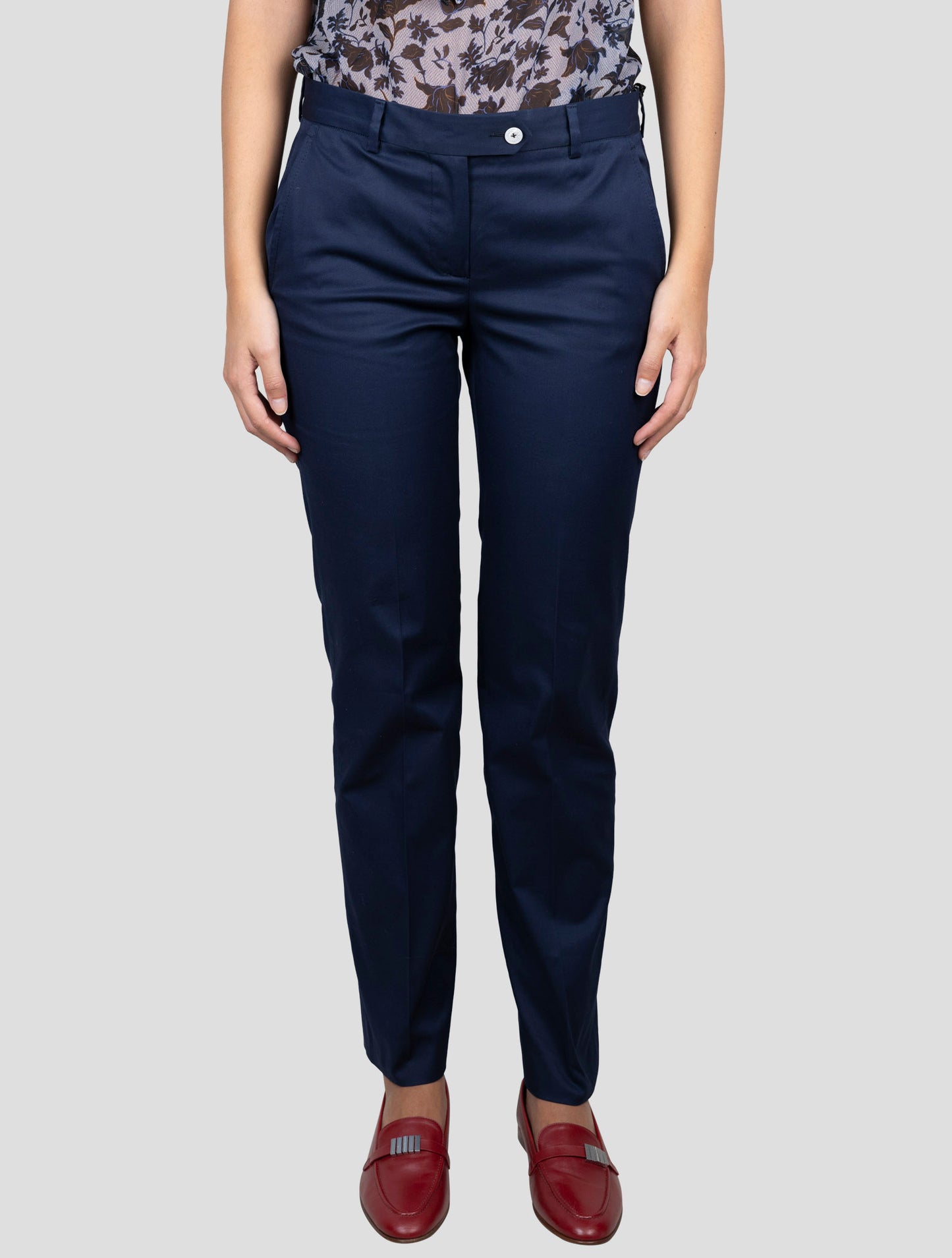 Kiton Blue Cotton Ea Pants