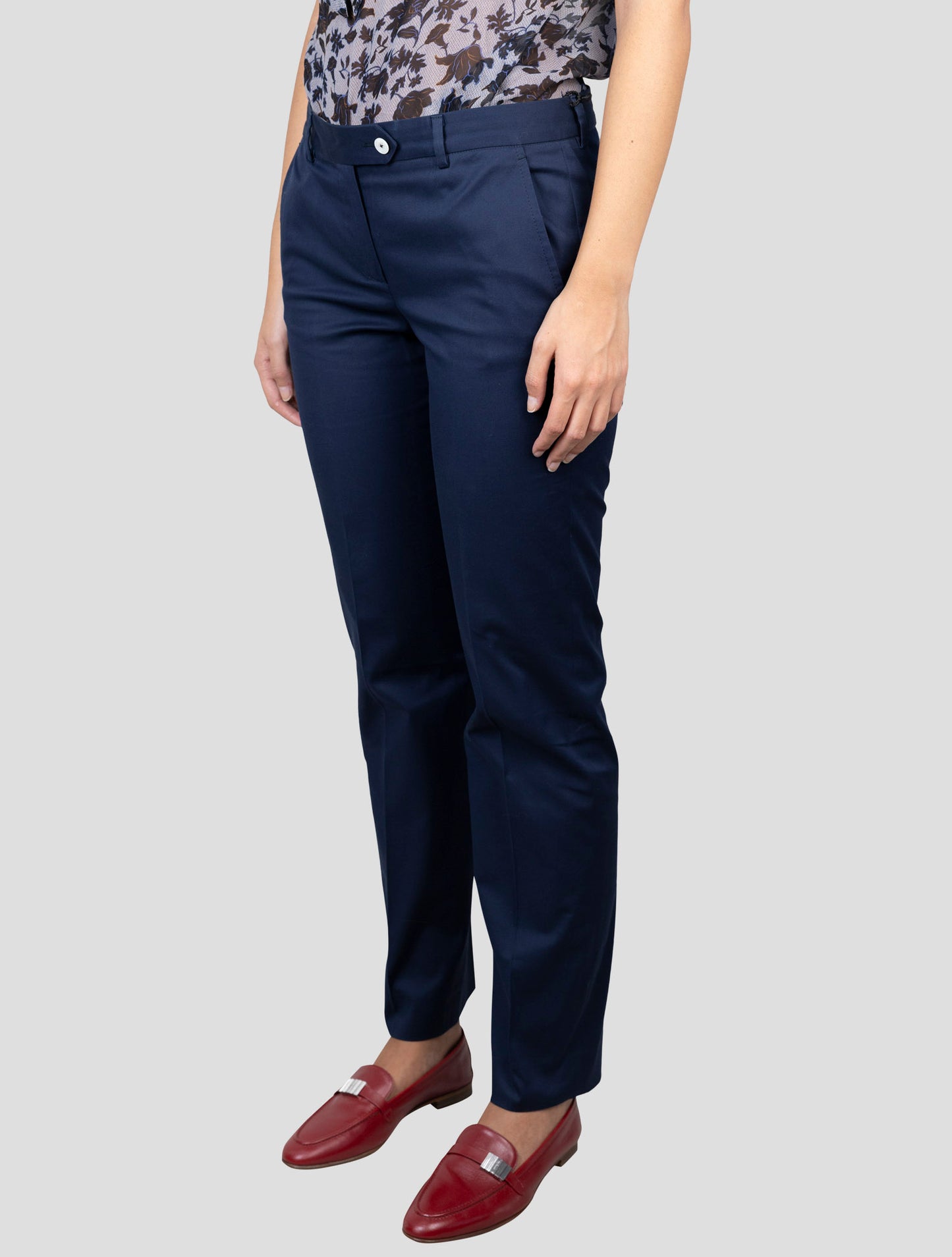 Kiton Blue Cotton Ea Pants