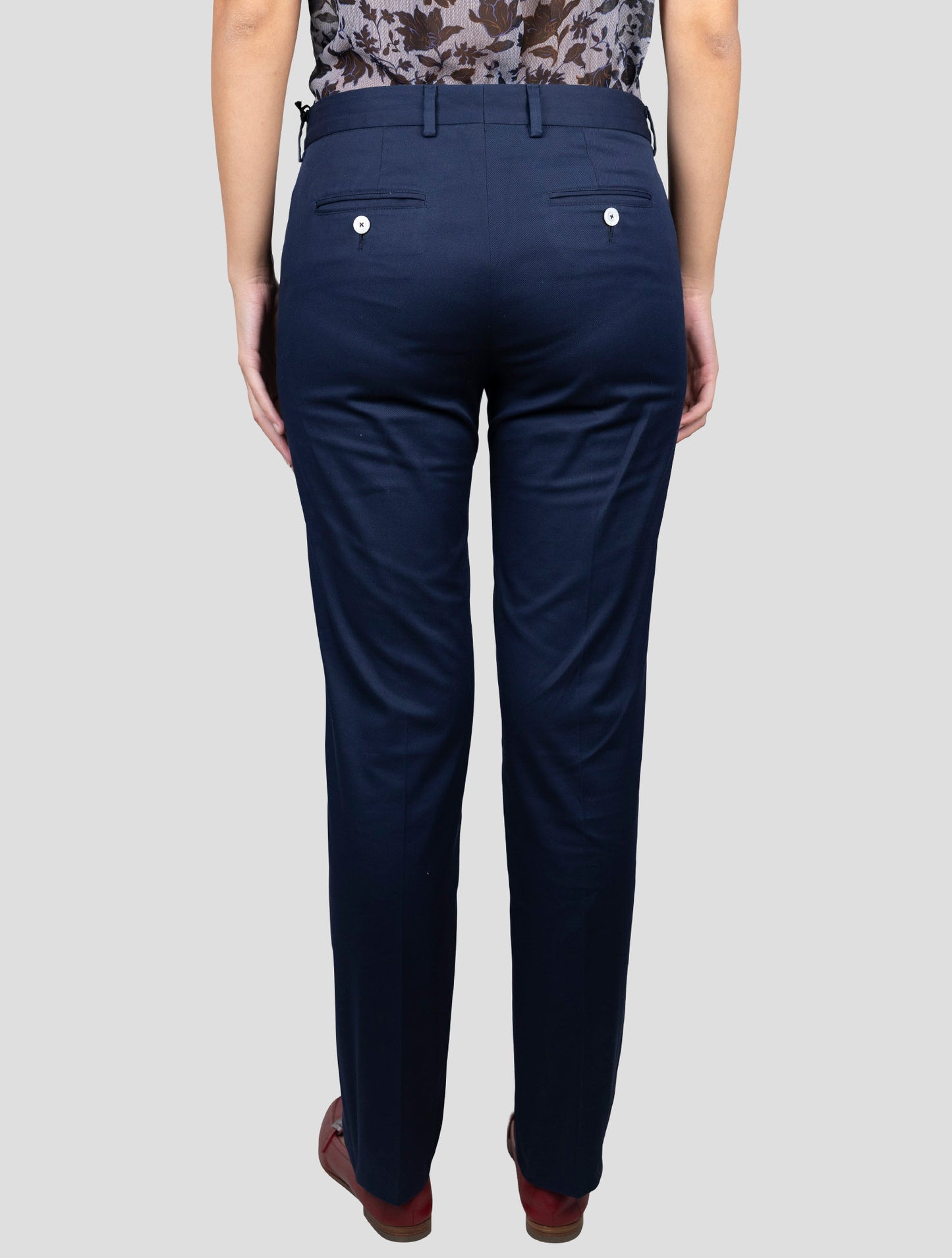 Kiton Blue Cotton Ea Pants