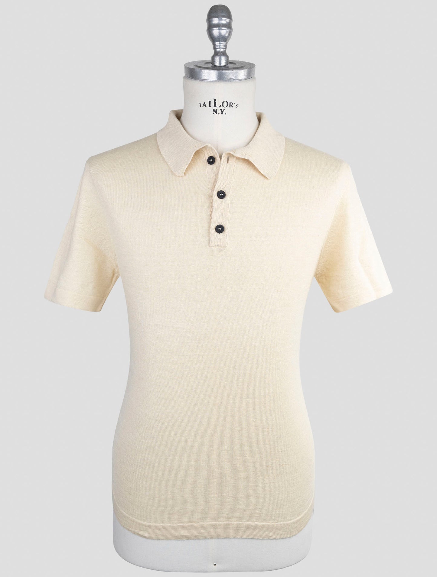 Kiton Knt Beige Linen Cotton Polo