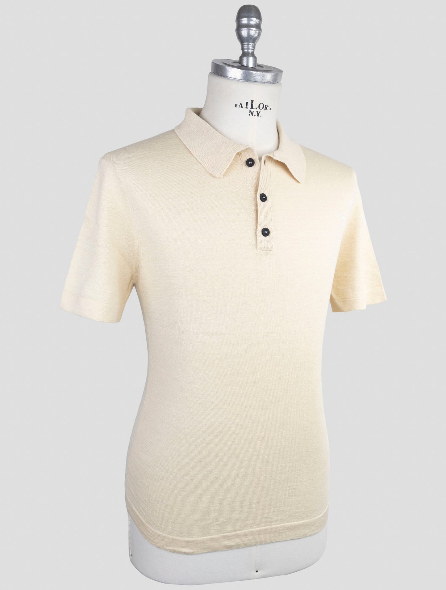 Kiton Knt Beige Linen Cotton Polo