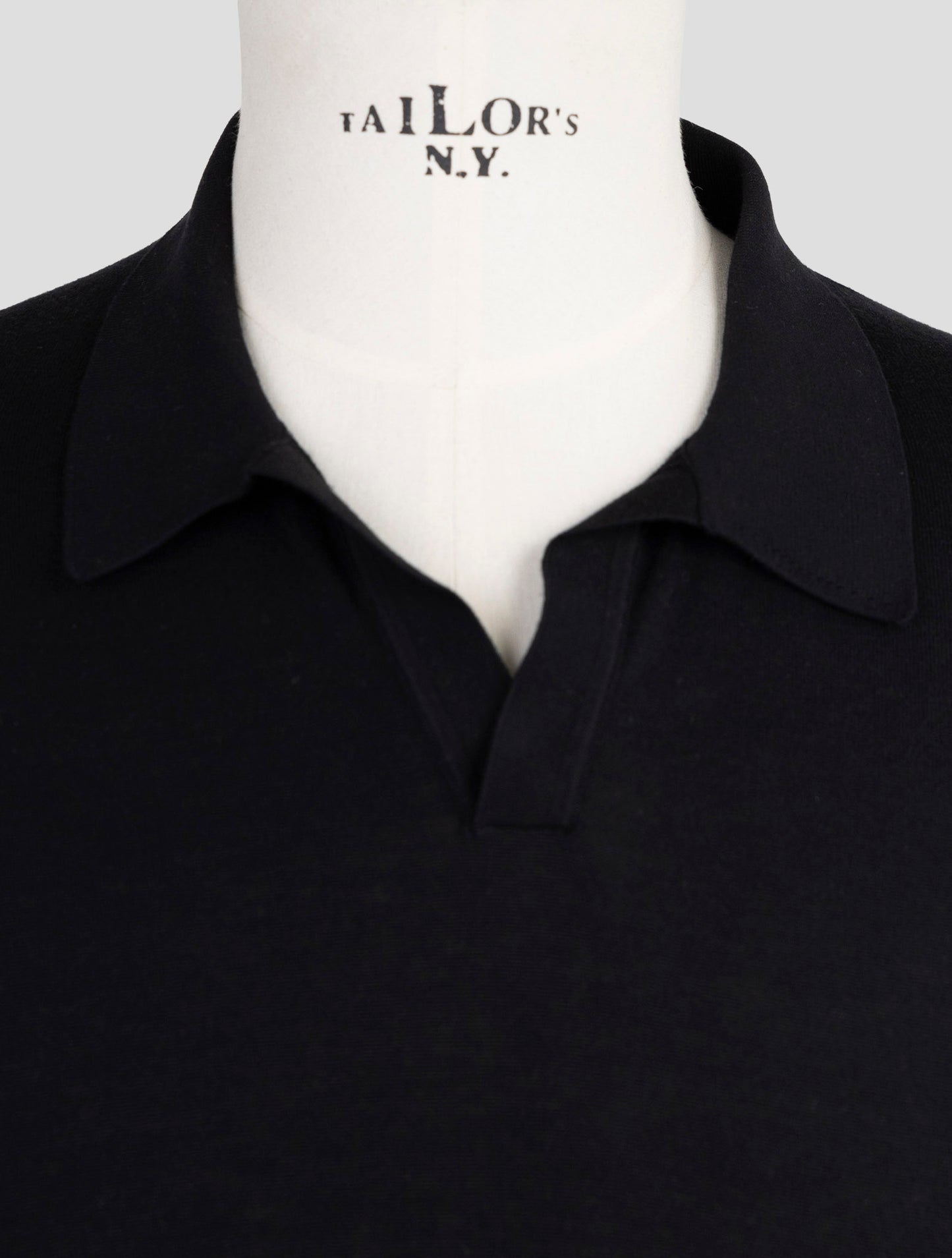 Kiton Knt Black Cotton Polo