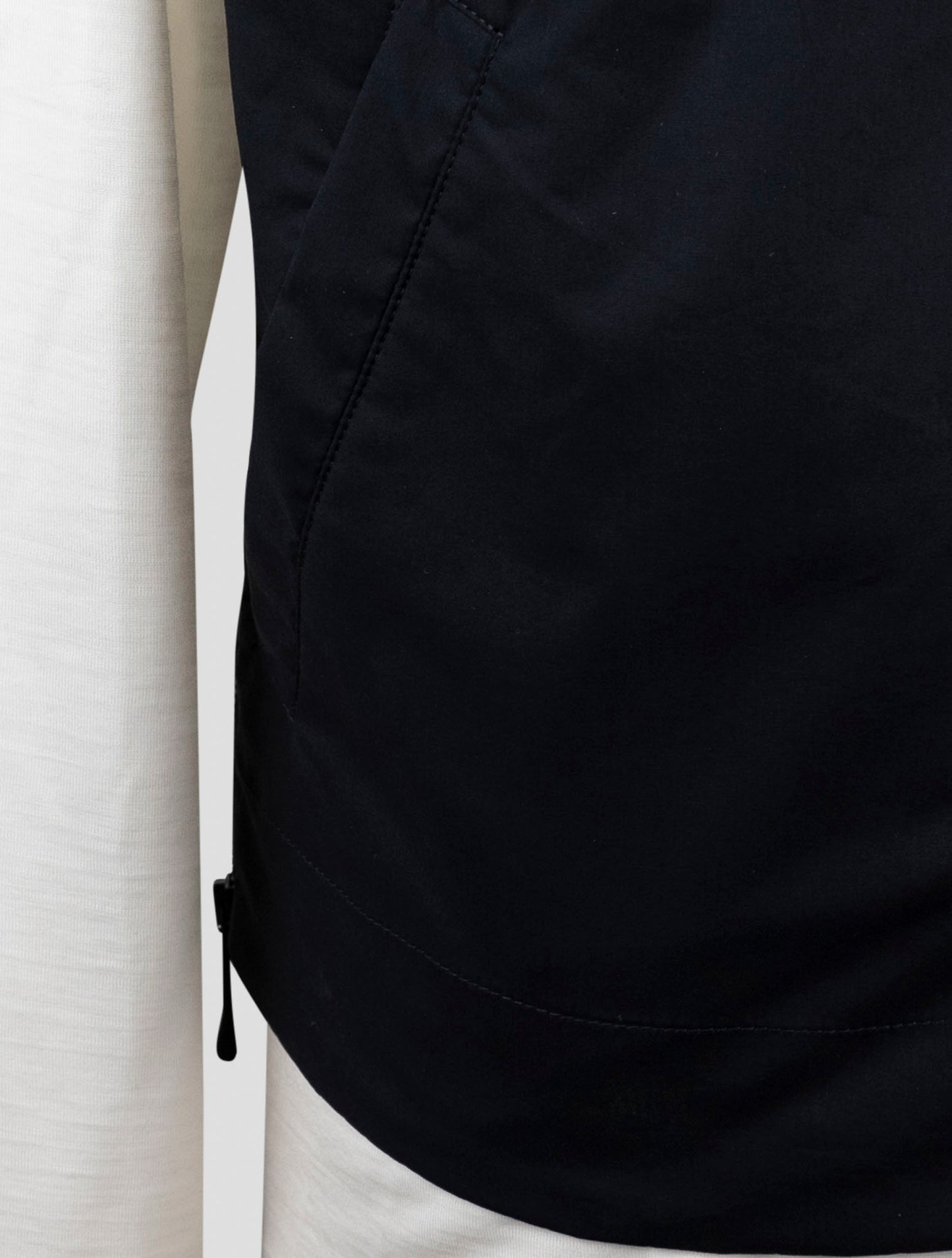 Kiton Knt Black Cotton Coat Gilet
