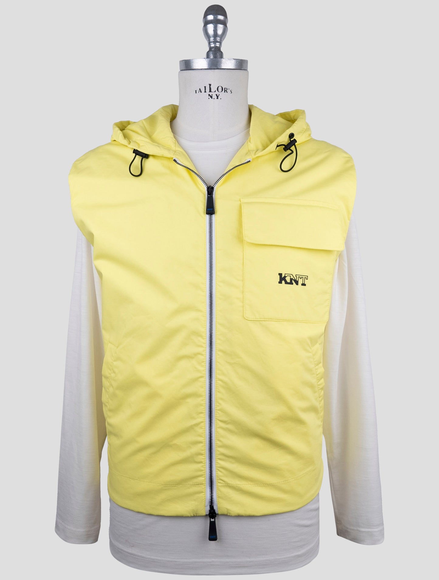 Kiton Knt Yellow Cotton Coat Gilet