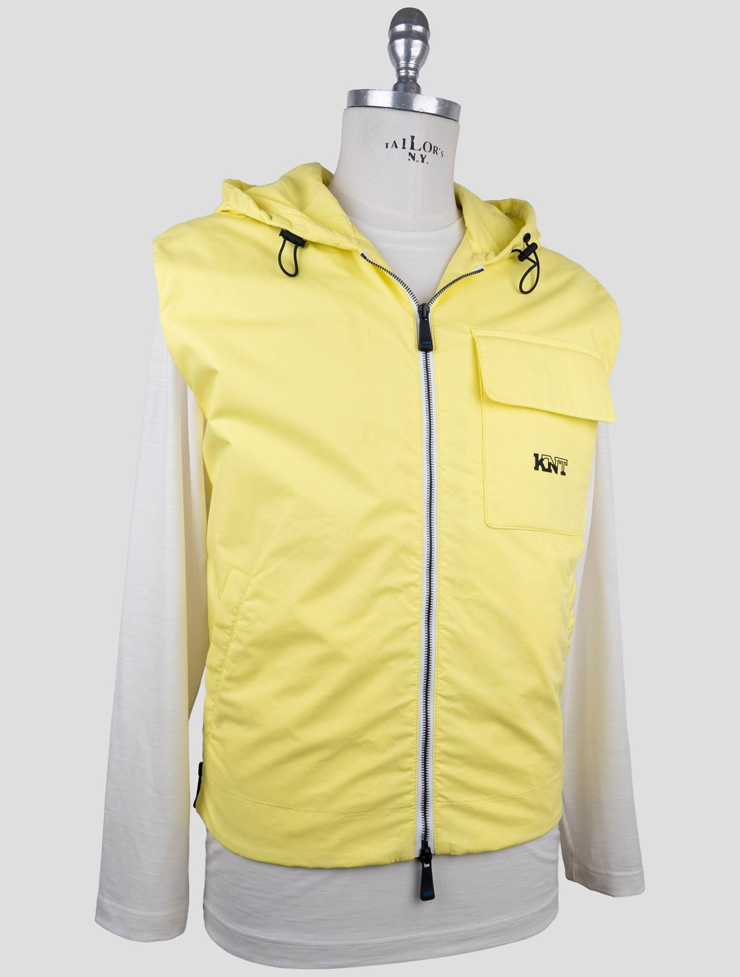 Kiton Knt Yellow Cotton Coat Gilet