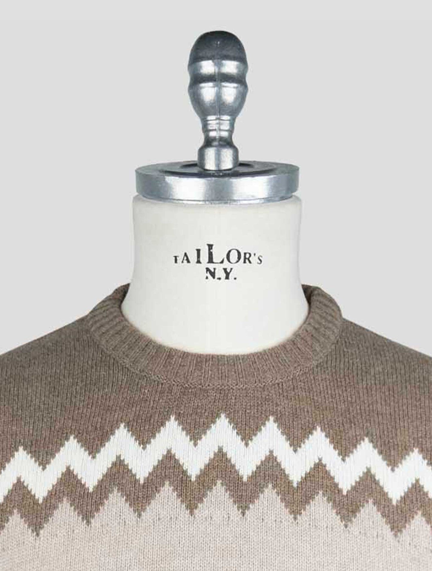 Kiton Brown Cashmere Sweater Crewneck