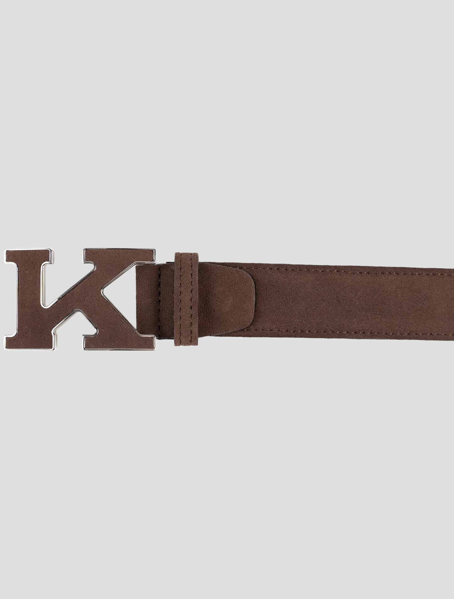 Kiton Brown Leather Suede Belt