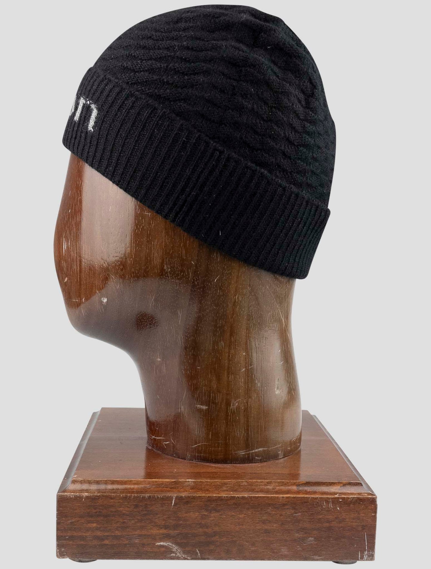 Kiton Black Cashmere Beanie Hat