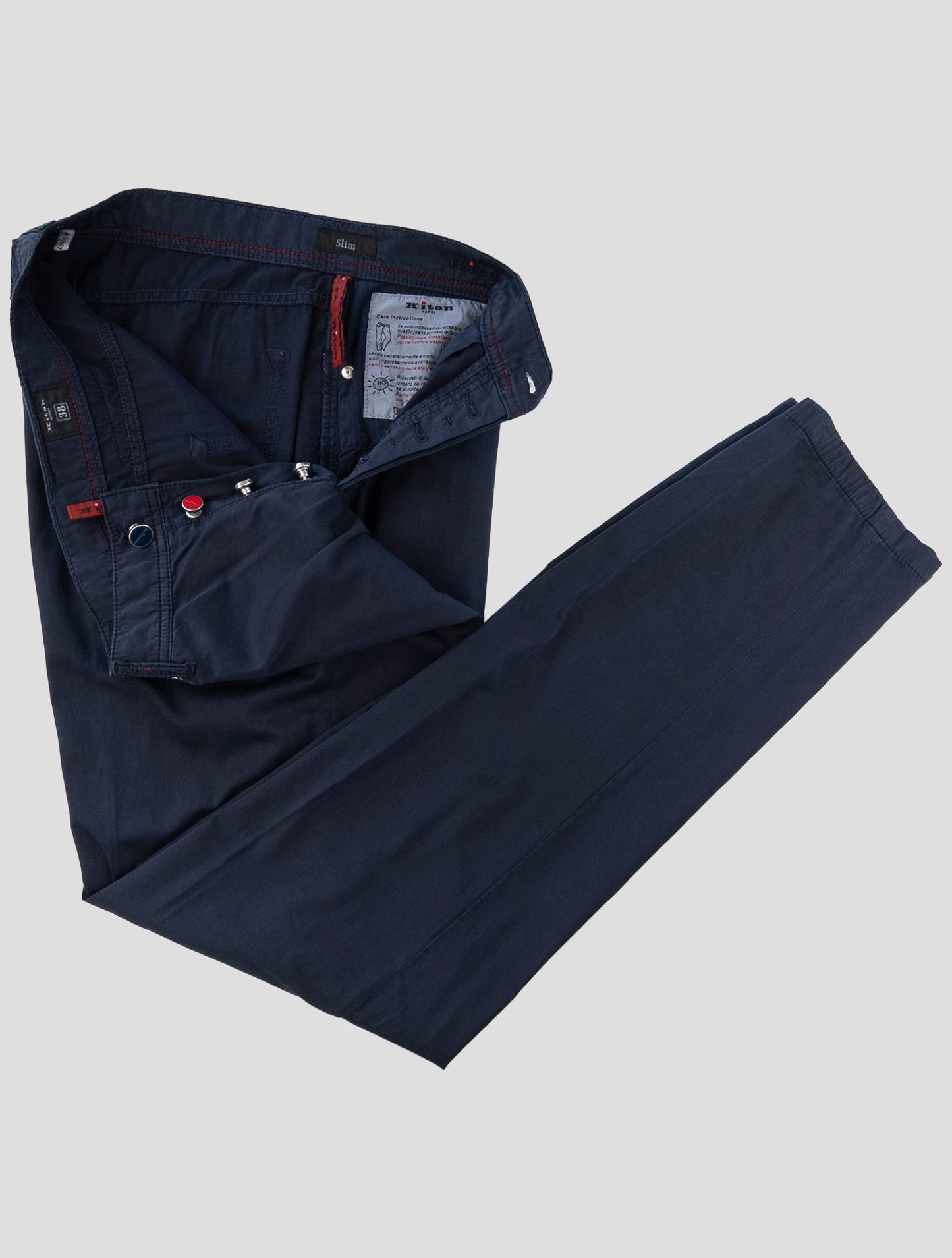 Kiton Blue Cotton Ea Jeans