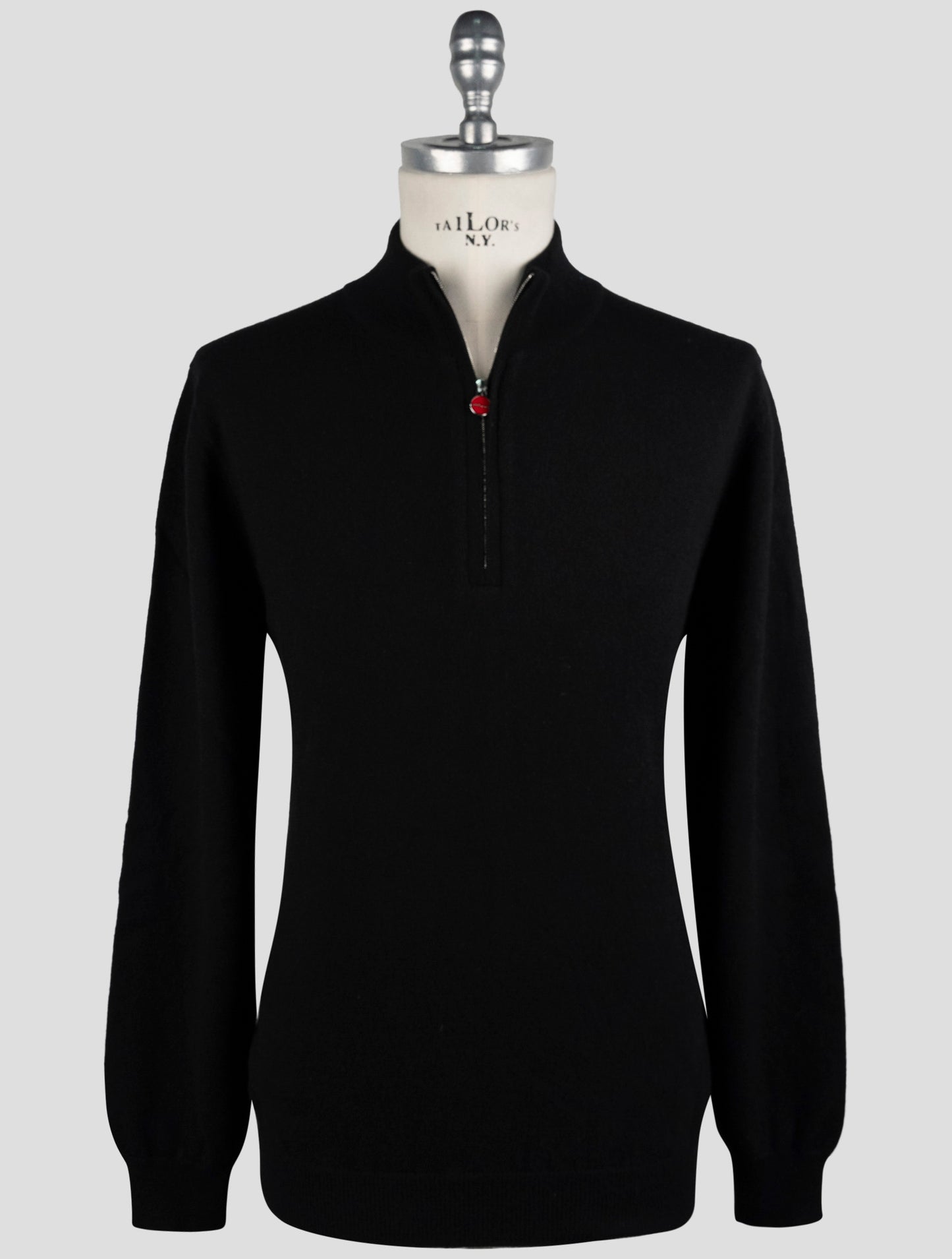 Kiton Black Cashmere Sweater Polo