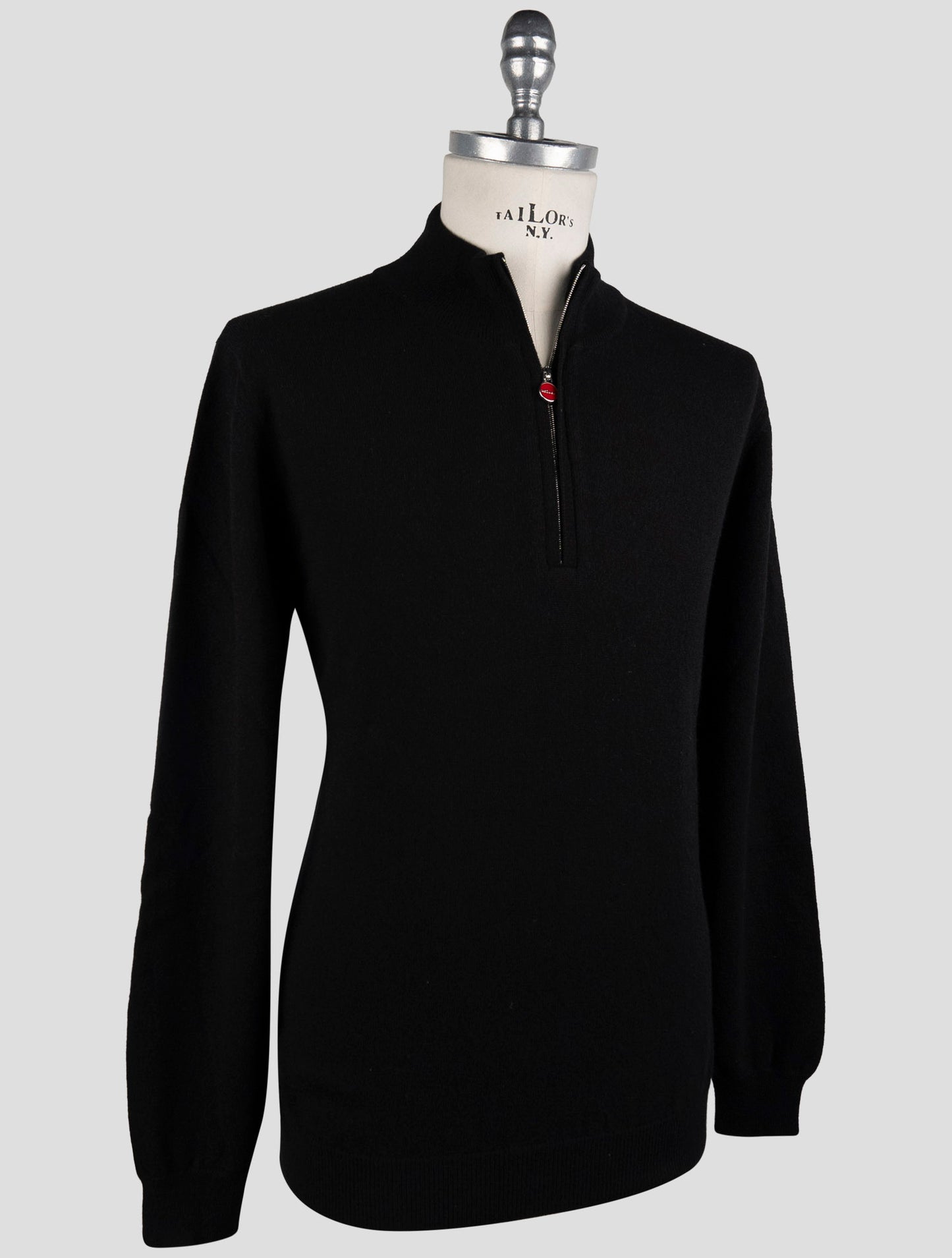 Kiton Black Cashmere Sweater Polo