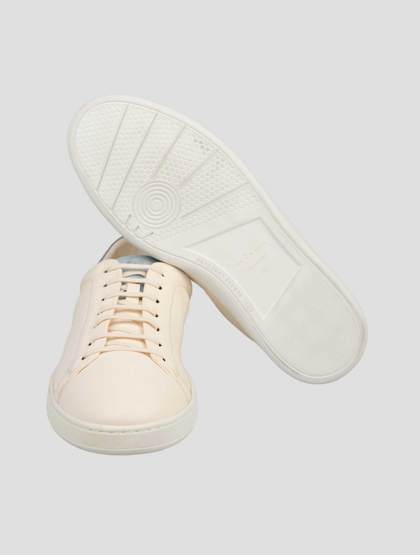 Kiton Beige Leather Sneakers