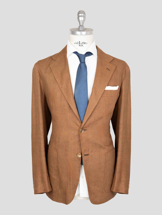 Kiton Brown Linen Suit Short Pants
