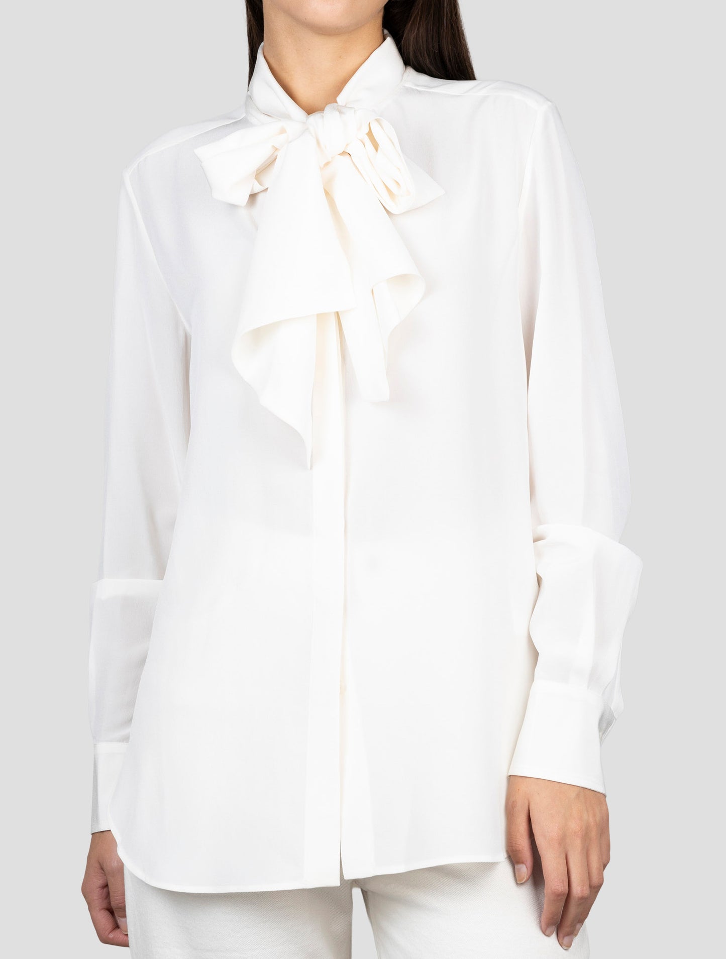 Kiton White Silk Shirt