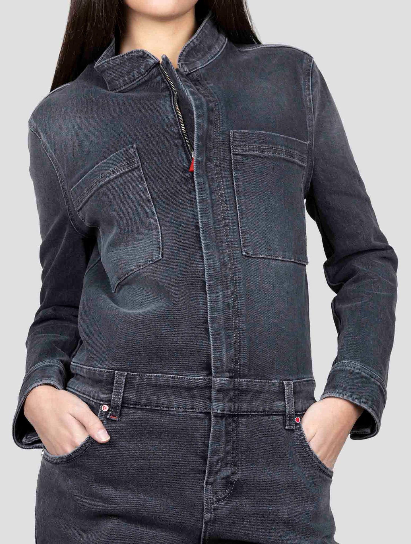 Kiton Dark Gray Cotton Ea Jumpsuit