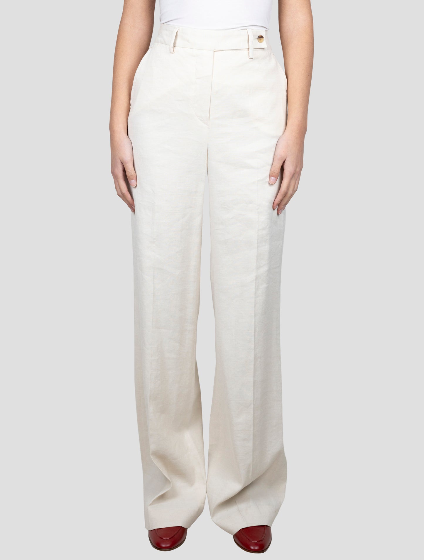 Kiton Beige Linen Viscose Ea Pants