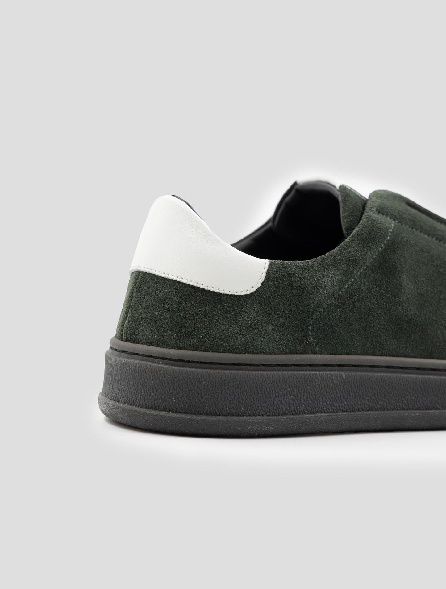 Kiton Green Leather Suede Sneakers