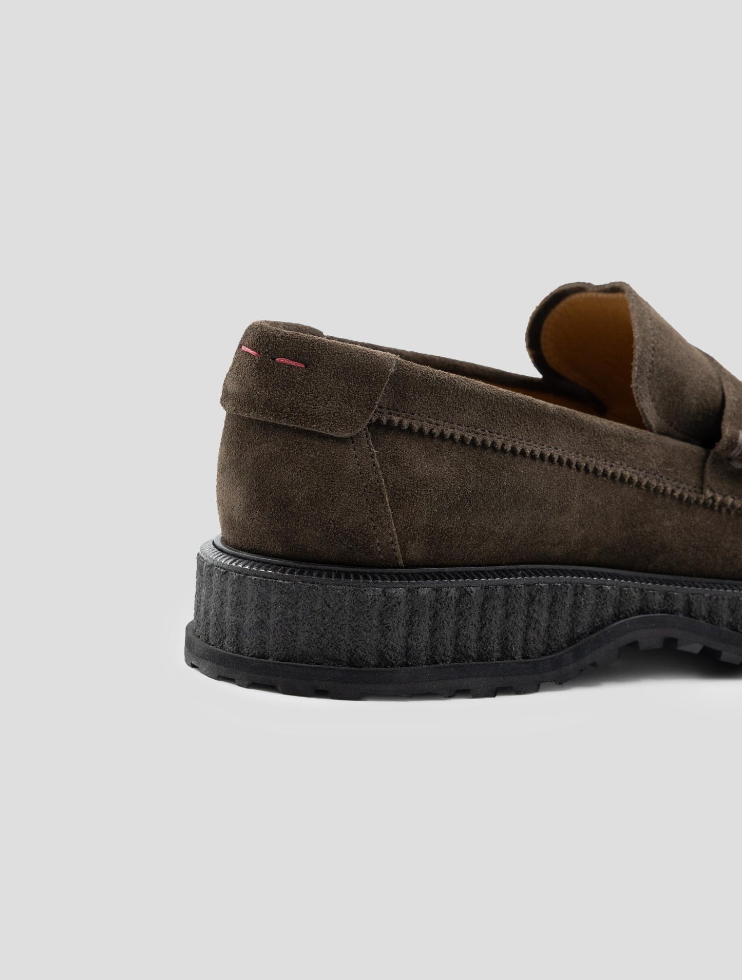 Kiton Brown Leather Suede Loafers