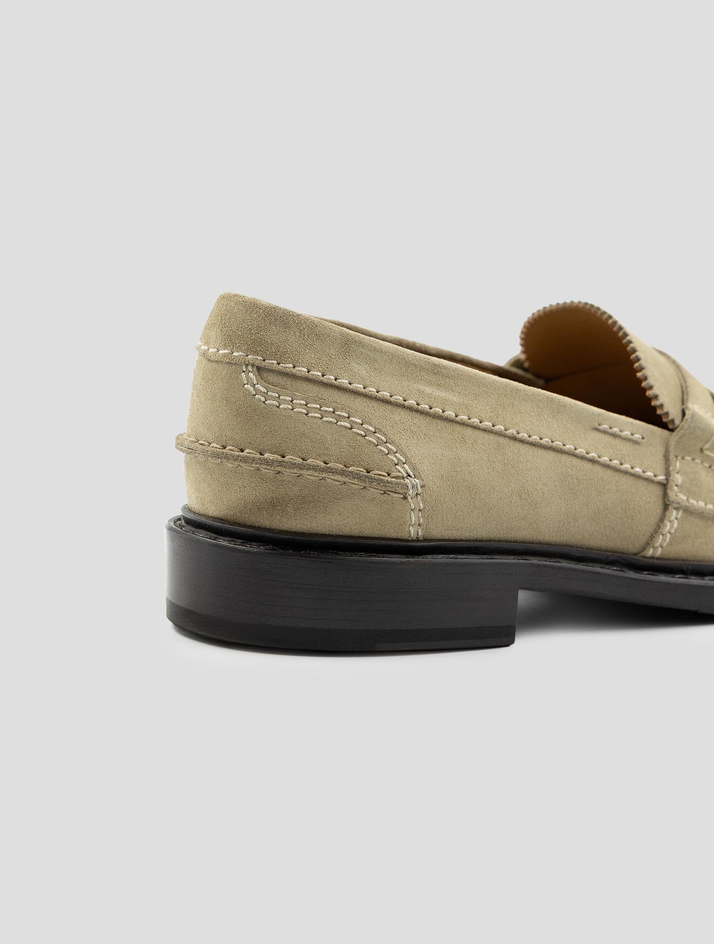 Kiton Beige Leather Suede Loafers