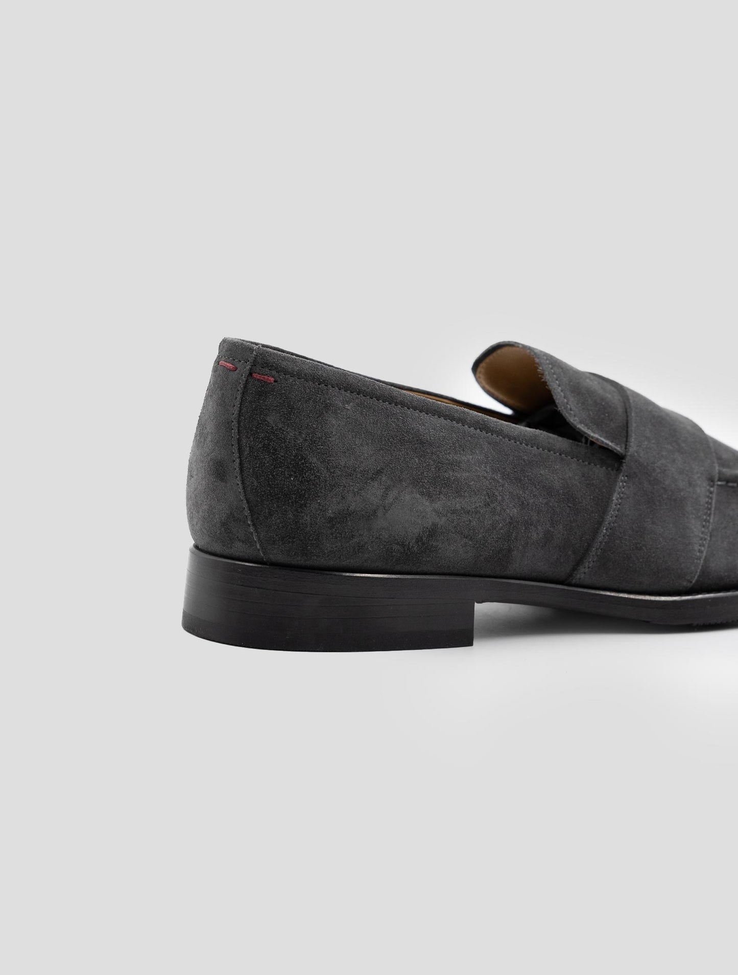 Kiton Gray Leather Suede Loafers