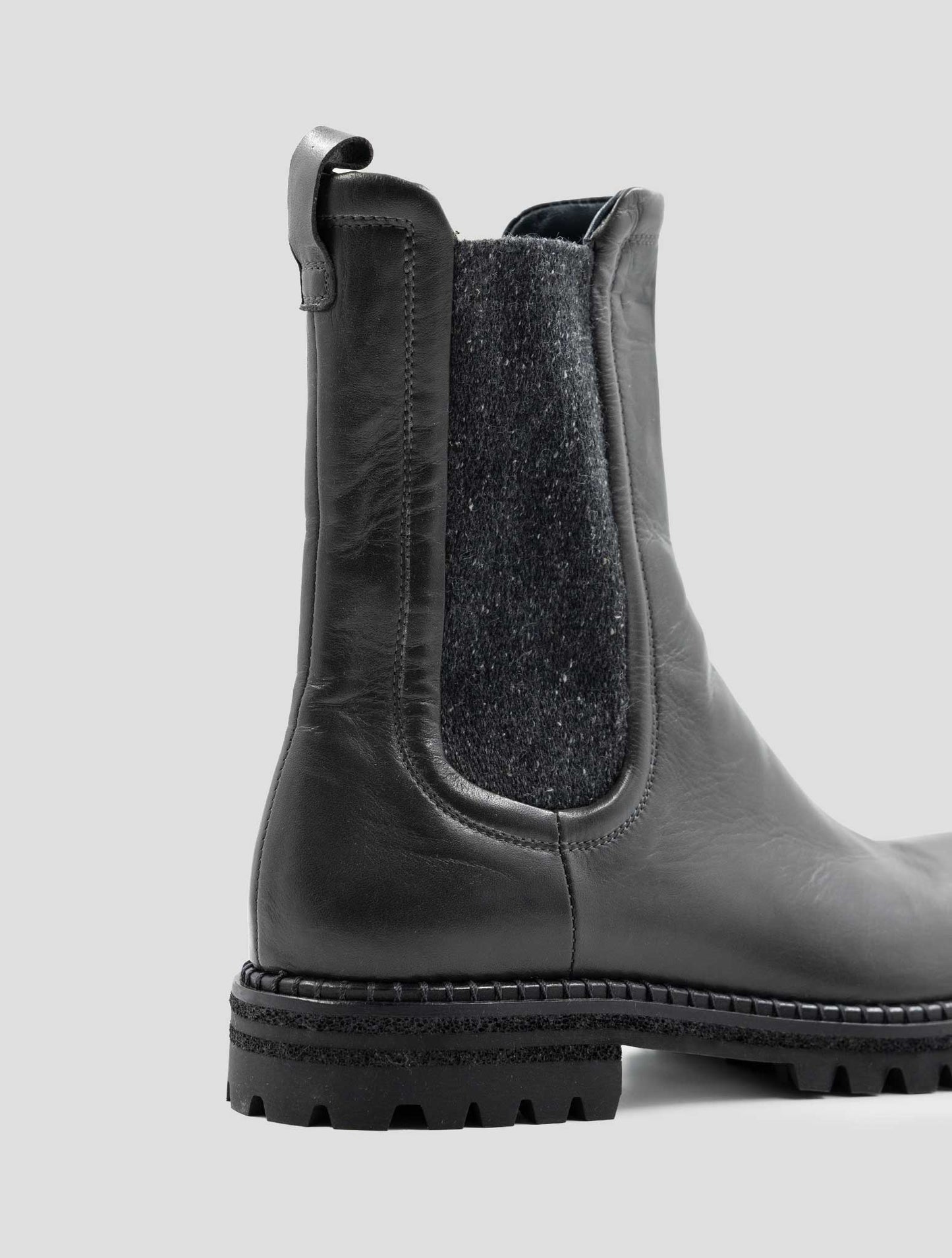 Kiton Dark Gray Leather Boots