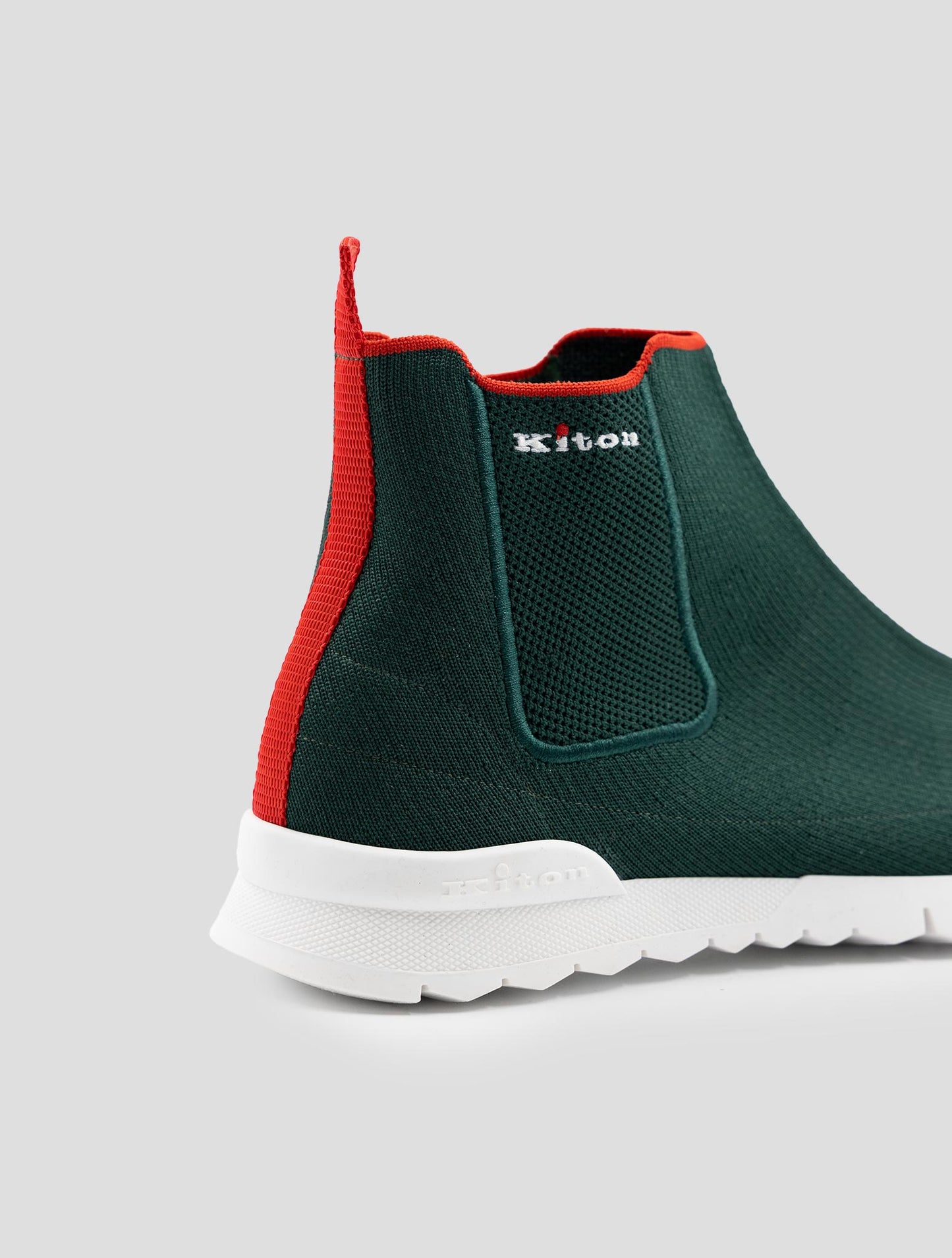 Kiton Green Cotton Ea Sneakers