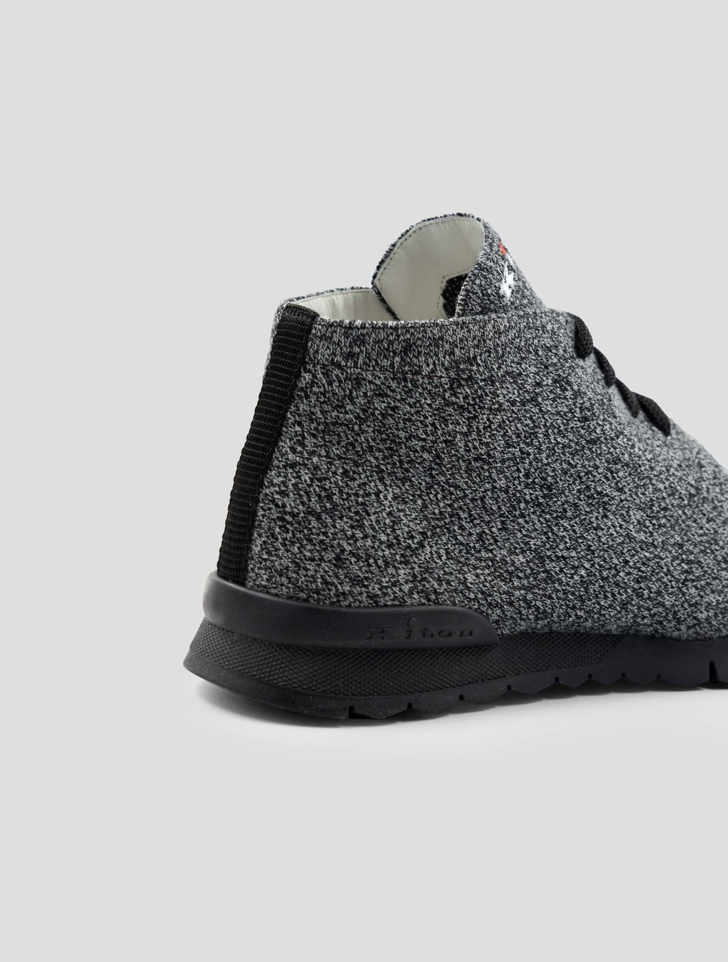 Kiton Gray Black Cashmere Pl Sneakers
