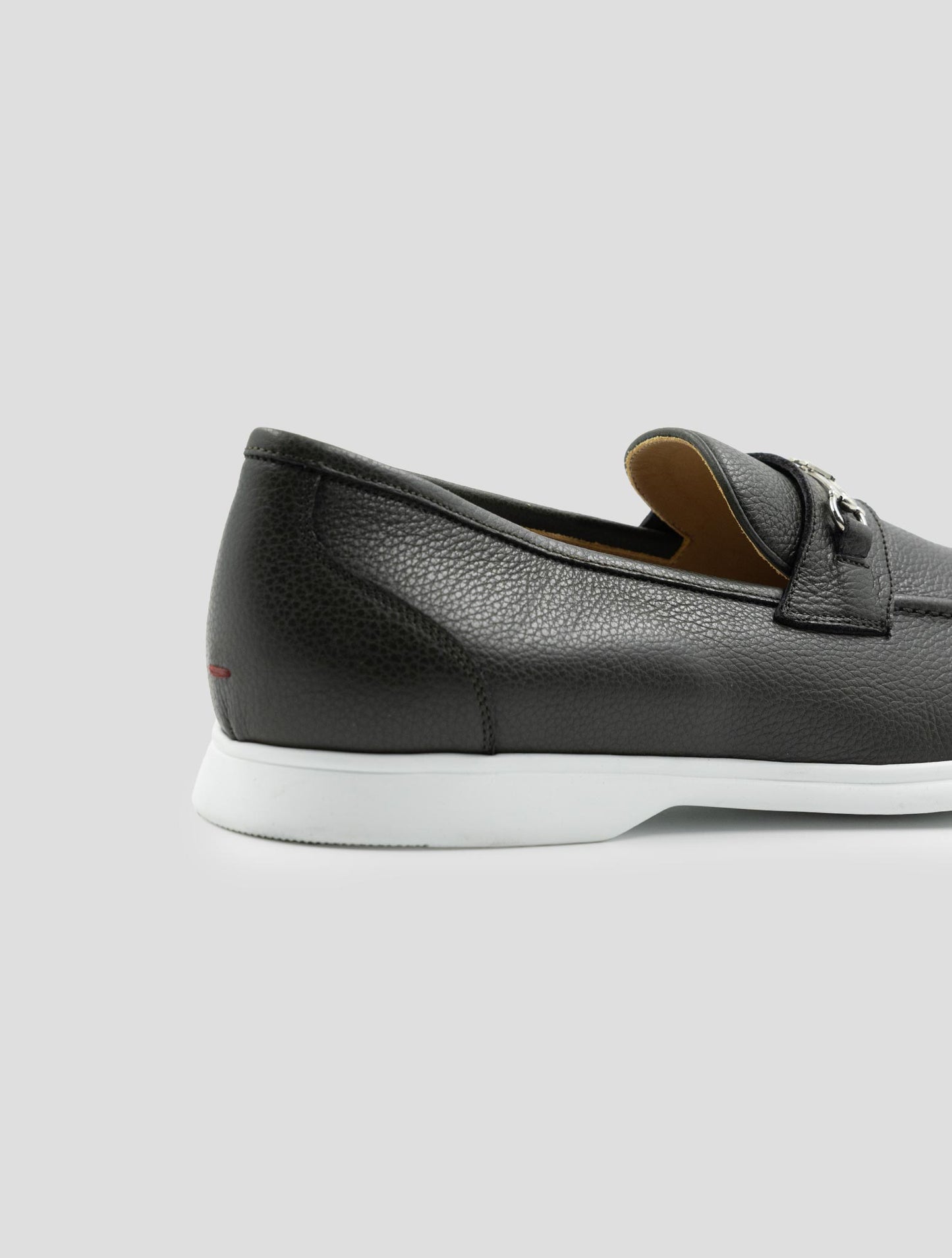 Kiton Dark Green Leather Loafers