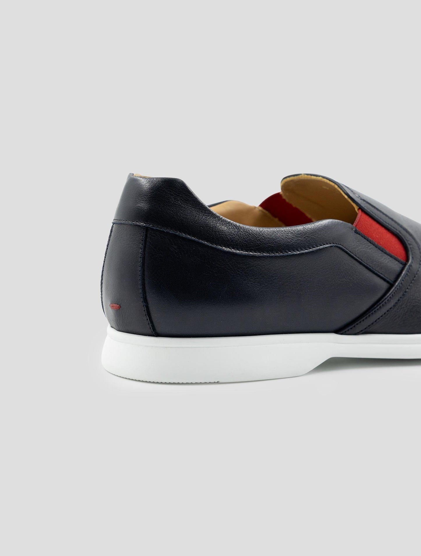 Kiton Dark Blue Leather Loafers