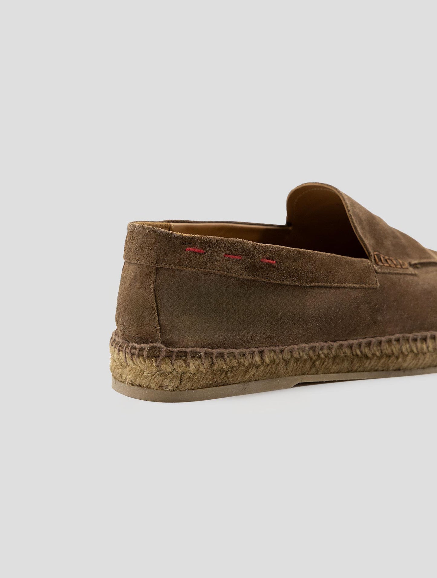 Kiton Brown Leather Suede Espadrillas