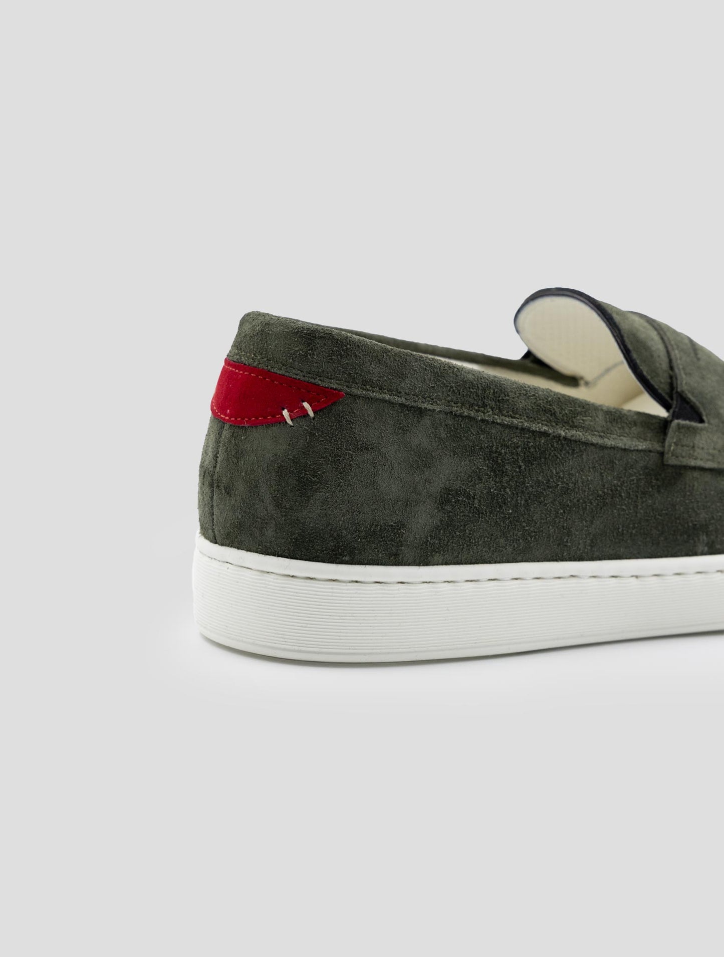 Kiton Gray Leather Suede Loafers