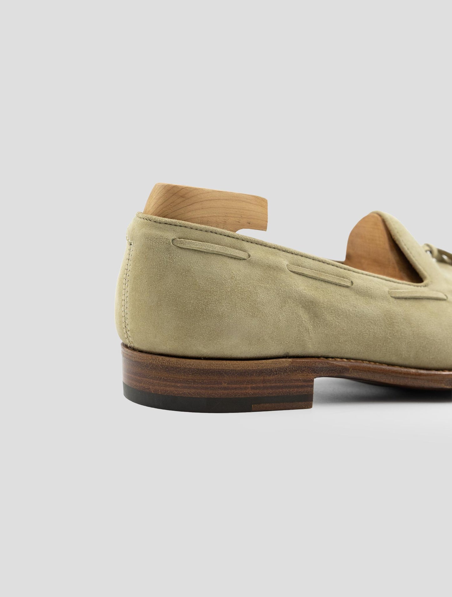 Kiton Beige Leather Suede Loafers