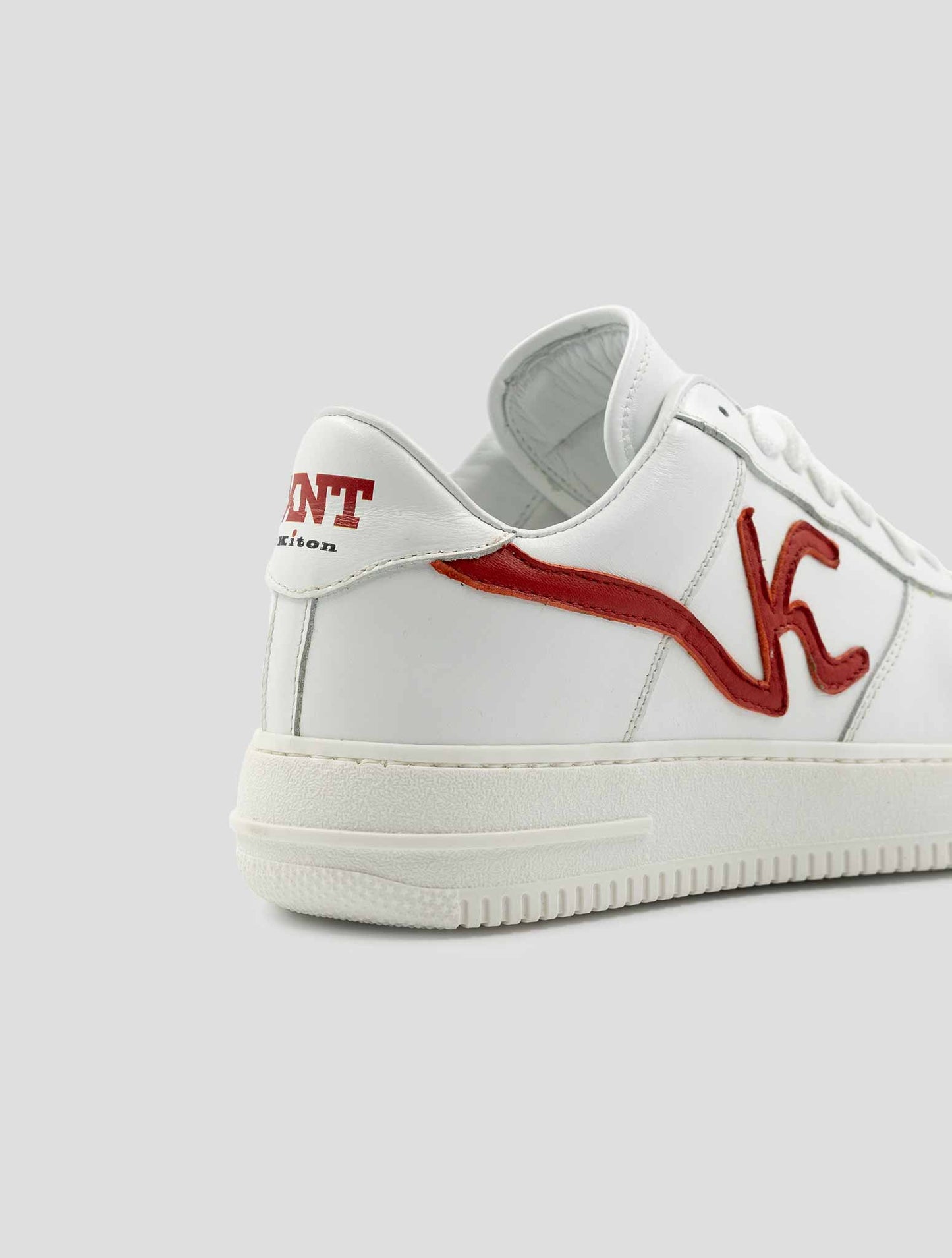 Kiton Knt White Leather Sneakers