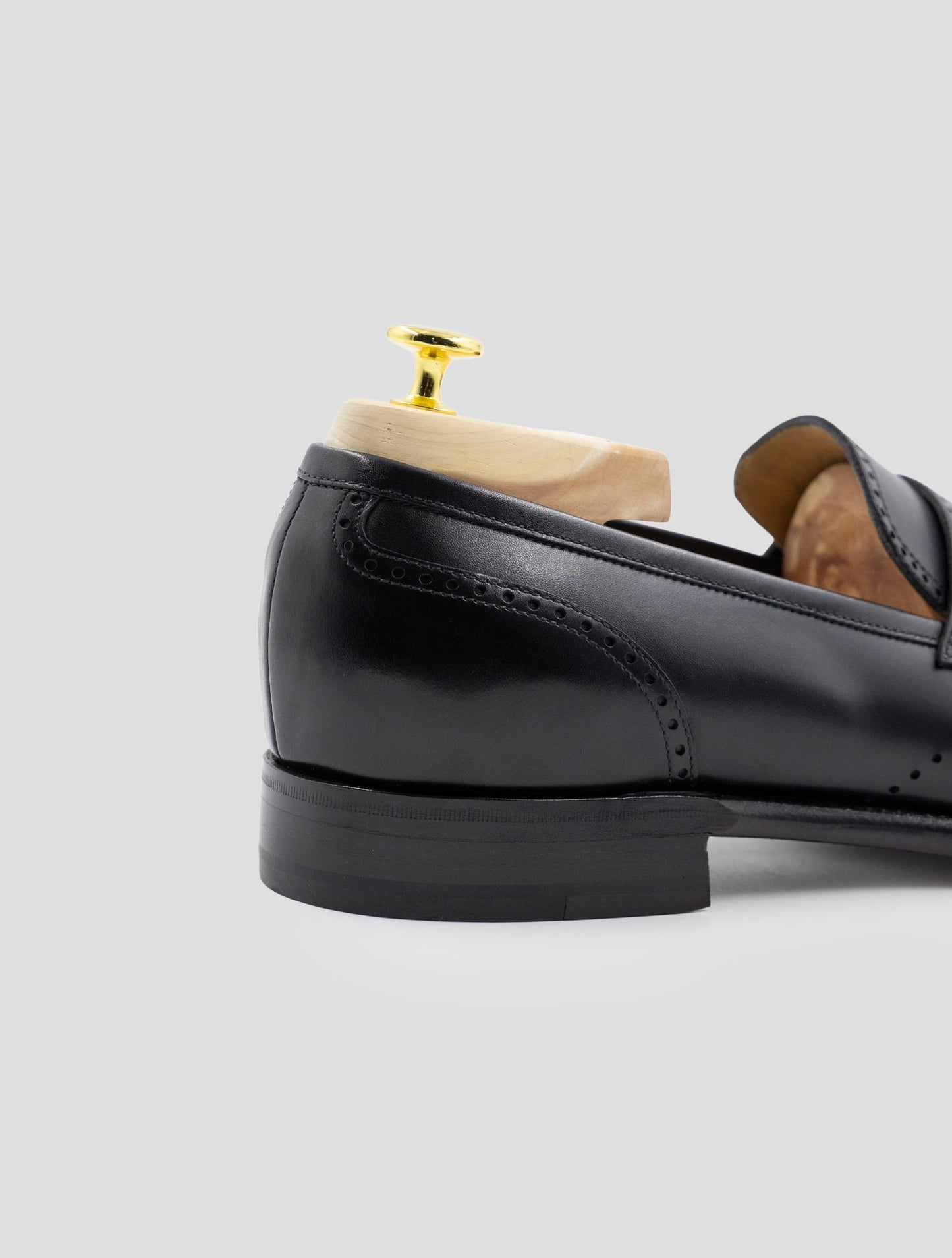 Kiton Black Leather Loafers