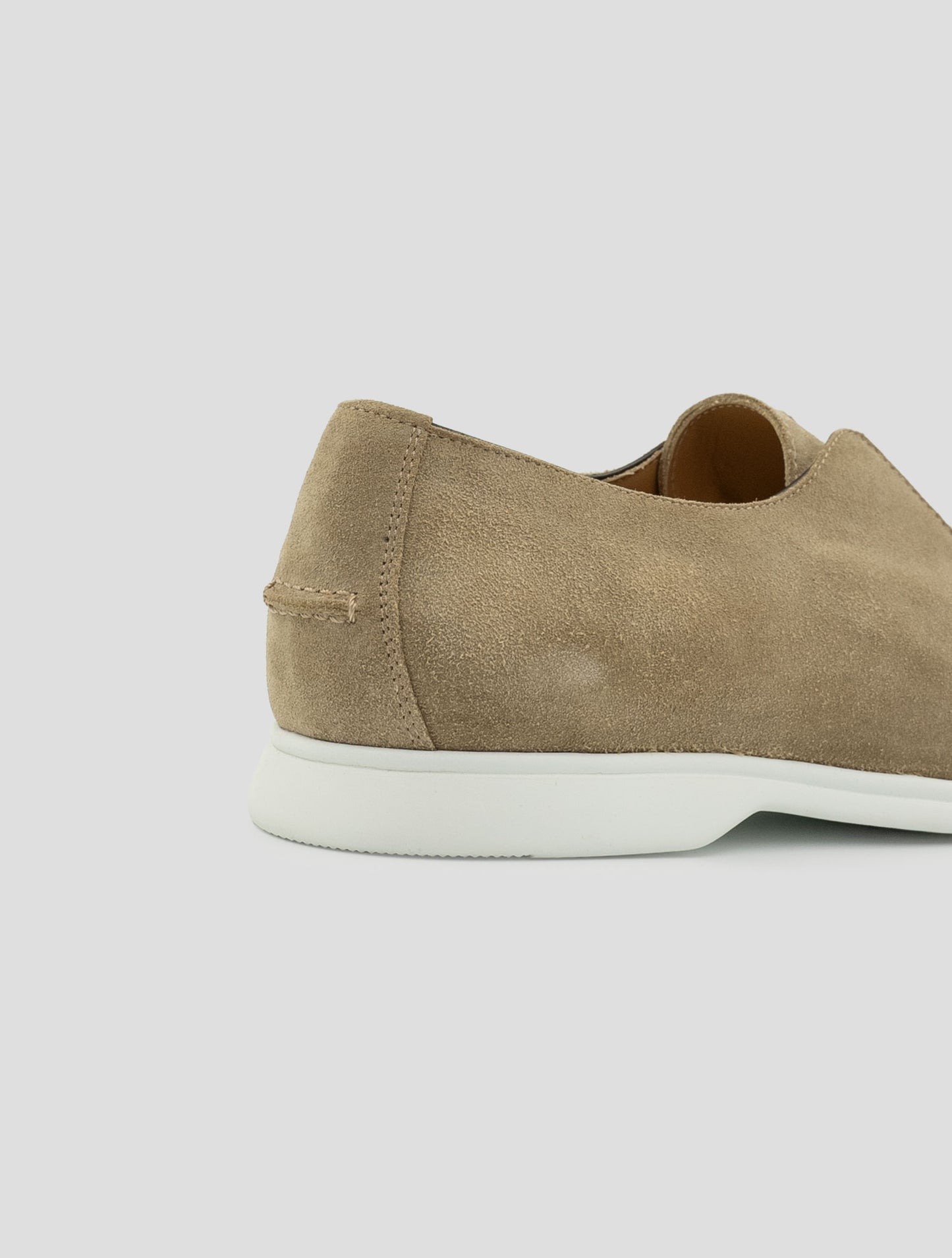 Kiton Beige Leather Suede Sneakers