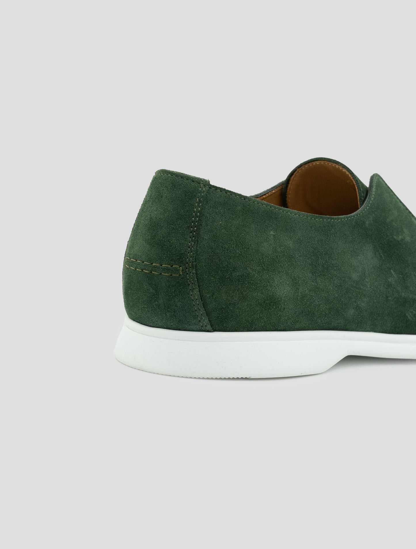Kiton Green Leather Suede Sneakers