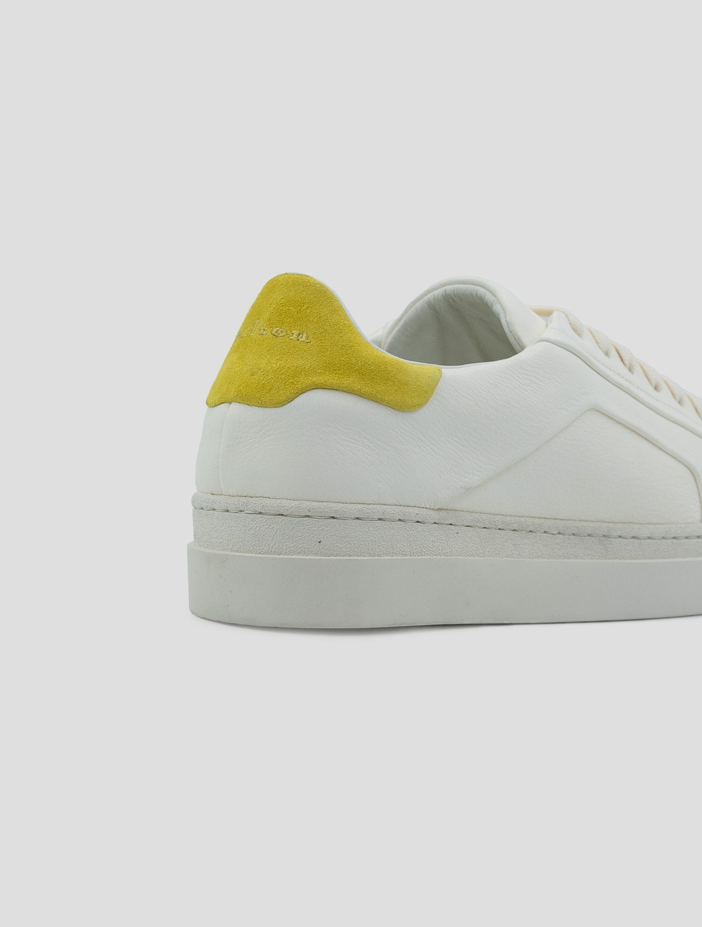 Kiton White Leather Deer Sneakers