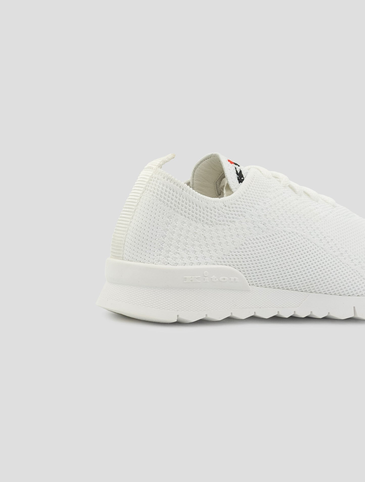 Kiton White Cotton Ea Sneakers