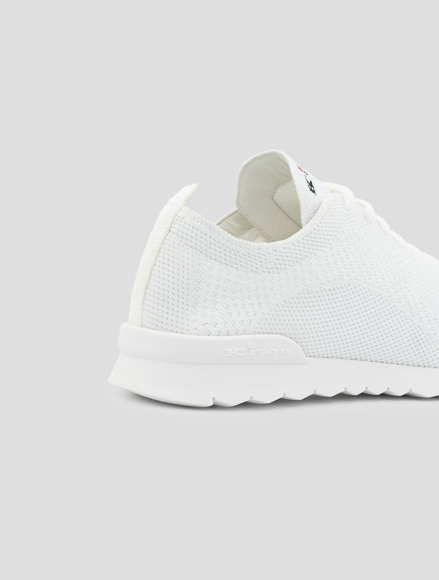Kiton White Cotton Ea Sneakers