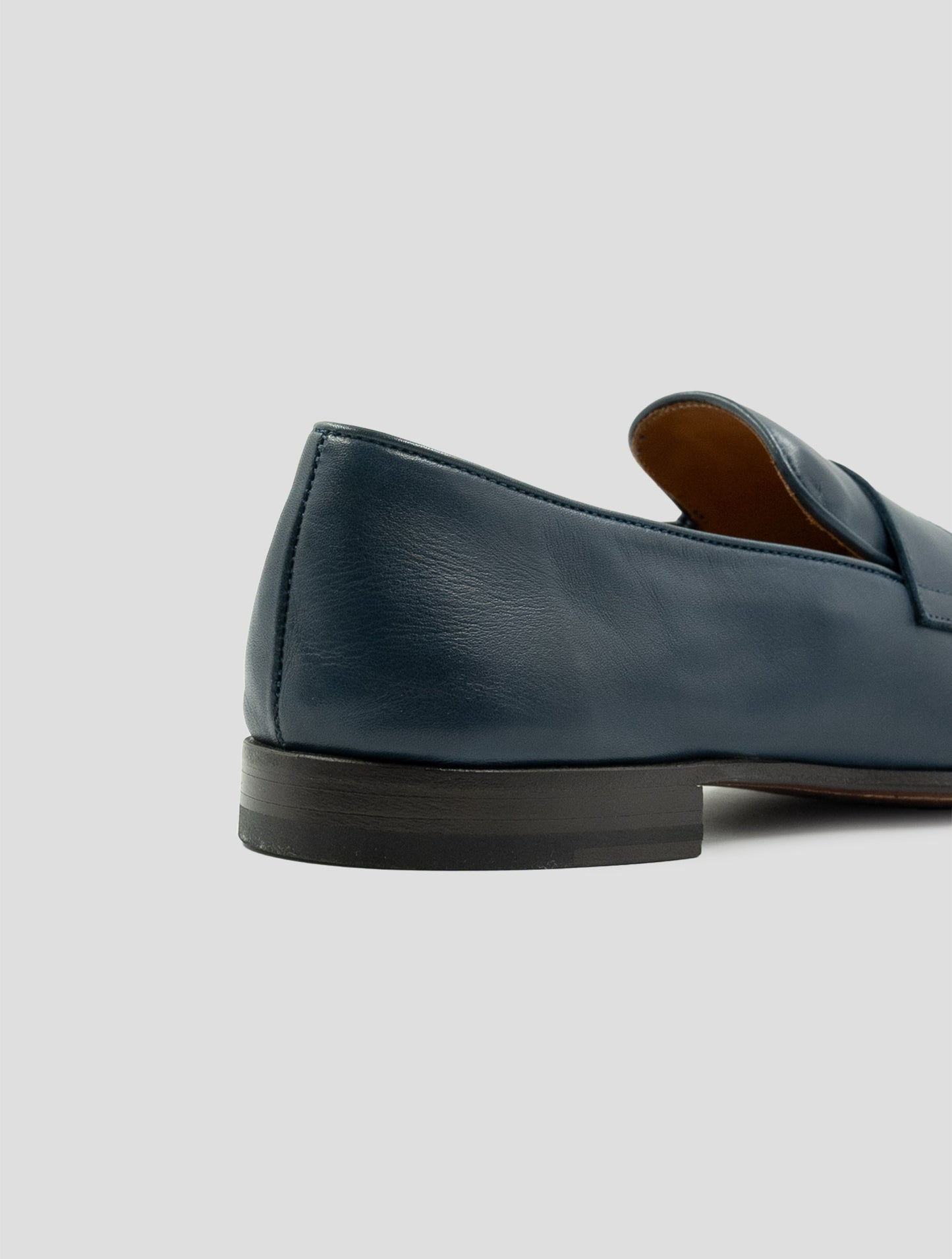 Kiton Blue Leather Loafers