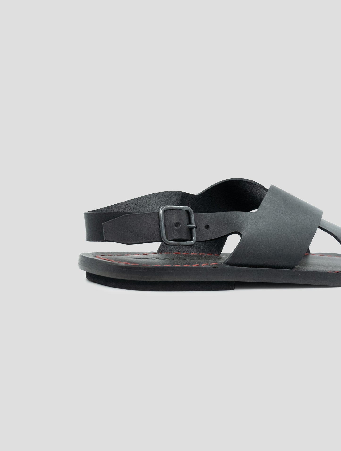 Kiton Black Leather Sandals