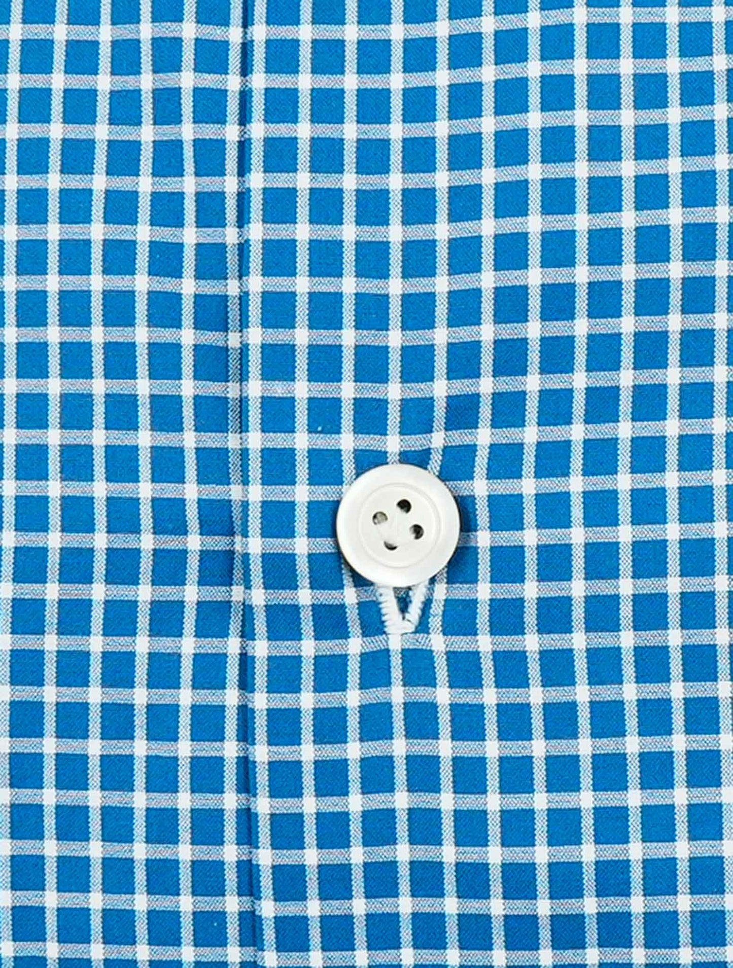 Kiton Blue White Cotton Shirt